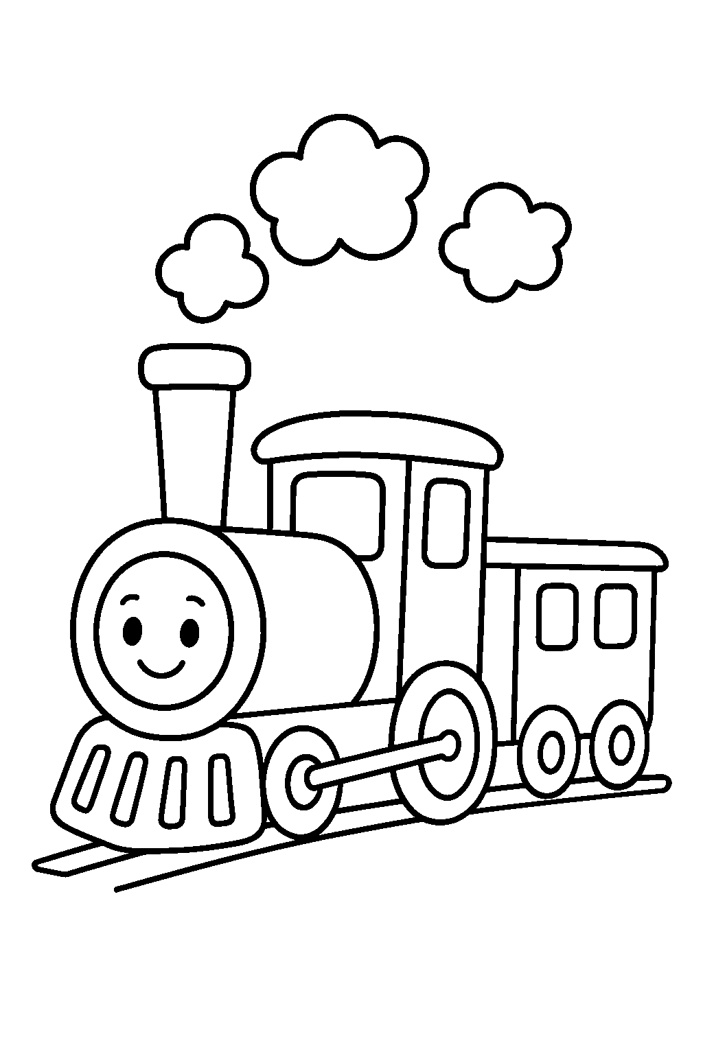 Choo-Choo Train — Free printable coloring page