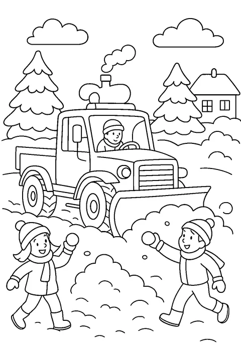 Snow Plow at Work — Print PDF