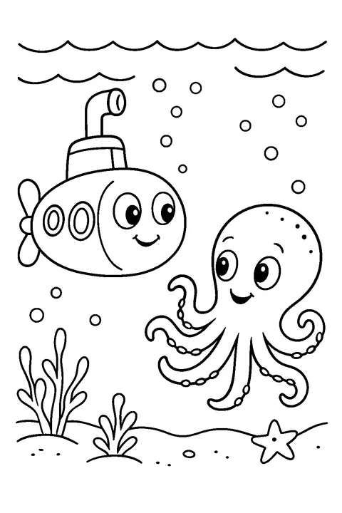 Deep Sea Submarine — Print PDF