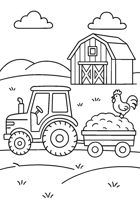 Tractor on the Farm — Print PDF
